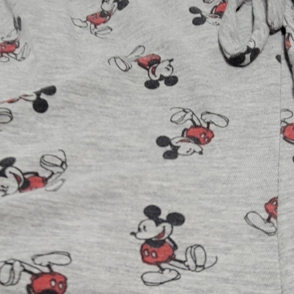 Pajama Shorts Comfy Mickey Mouse Gray comfy Sleepwear Women Large - Picture 2 of 7
